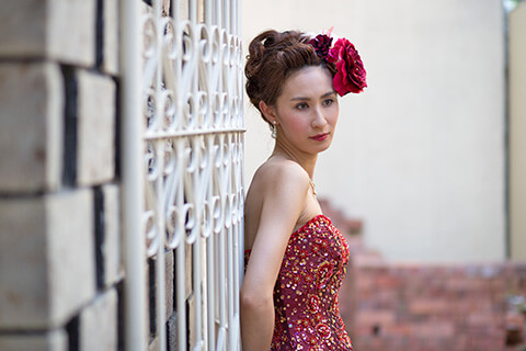 カラードレス赤